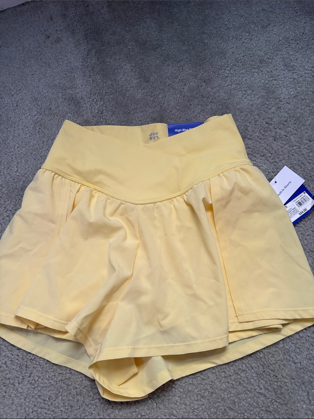 JoyLab Pale Yellow High-Rise Skort